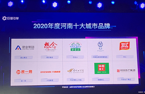 裝一網(wǎng)獲巨量引擎《2020年度河南十大城市品牌》